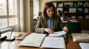 Documentos académicos con apostilla y sello oficial preparados para homologación en España